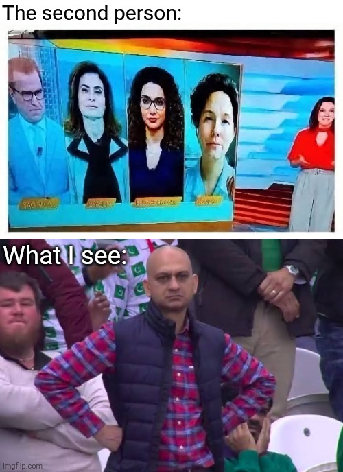 She looks mad | The second person:; What I see: | image tagged in disappointed man,funny,shirt,woman,optical illusion | made w/ Imgflip meme maker