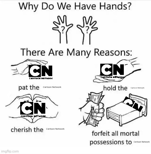 Cartoon Network | Cartoon Network; Cartoon Network; Cartoon Network; Cartoon Network | image tagged in why do we have hands all blank,cartoon network | made w/ Imgflip meme maker