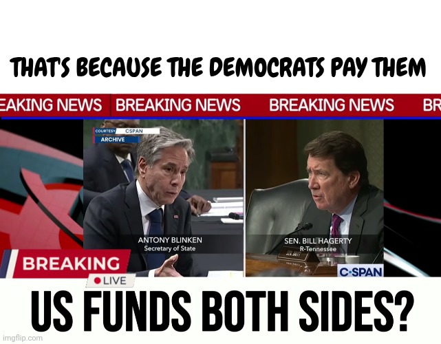 That's because the Democrats pay them | image tagged in blank white template | made w/ Imgflip meme maker