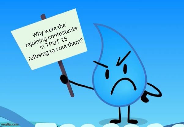 Like why were they refusing | Why were the rejoining contestants in TPOT 25 refusing to vote them? | image tagged in wile e teardrop,oh wow are you actually reading these tags | made w/ Imgflip meme maker