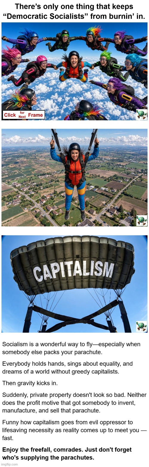 What happens when socialist ideals collide with the realities of economics? | image tagged in maga,conservative,meme,socialism,aoc | made w/ Imgflip meme maker