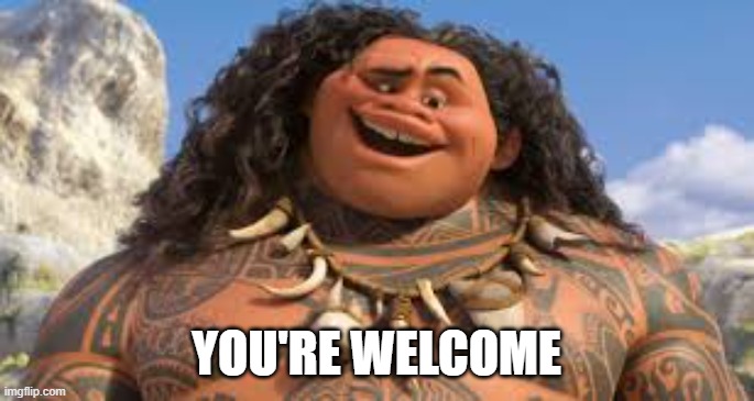 Your welcome | You're welcome | image tagged in your welcome | made w/ Imgflip meme maker