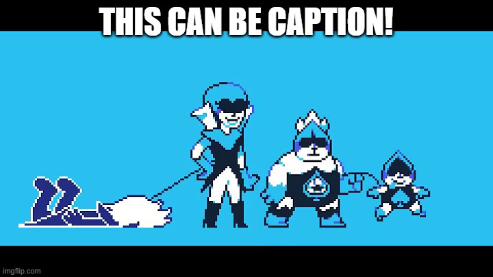 can be captioned! | this can be caption! | image tagged in deltarune,king,queen,lancer,rouxls kaard | made w/ Imgflip meme maker