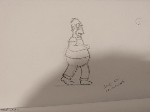 Homer Simpson test animation for fun | image tagged in gifs,animation | made w/ Imgflip images-to-gif maker