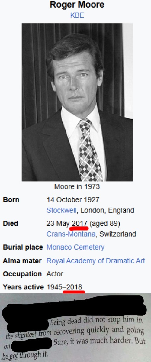 Roger was putting it in (note that this has since been fixed) | image tagged in wikipedia,fail | made w/ Imgflip meme maker