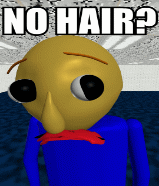 No Hair? (Badsum, Baldi's Basics) | image tagged in gifs,baldi's basics | made w/ Imgflip images-to-gif maker