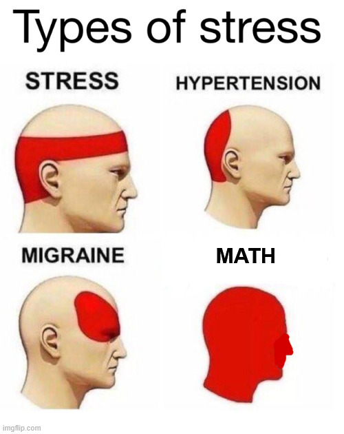The true stress we all get | math | image tagged in types of stress,funny,math is math | made w/ Imgflip meme maker