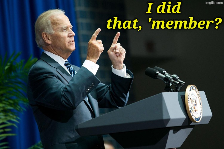 I did that, 'member? | image tagged in biden shooting | made w/ Imgflip meme maker