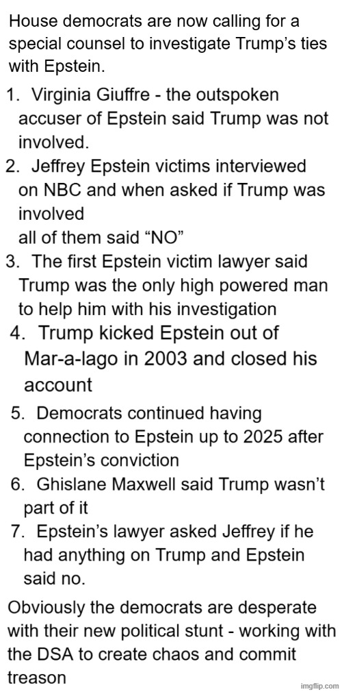house democrat political stunt call for an investigation into trump and epstein | made w/ Imgflip meme maker