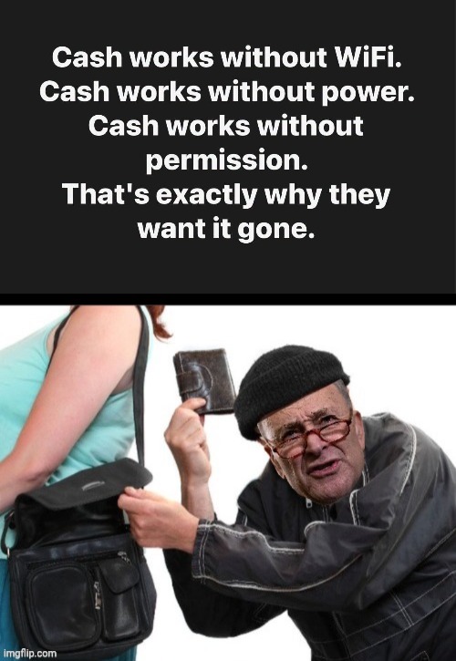 Digital Currency will rob you blind | image tagged in img 49 jpeg,digital currency,bad idea | made w/ Imgflip meme maker