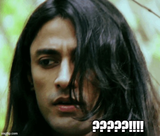 Katil jungle Leu looks meme | ?????!!!! | image tagged in katil jungle rajkumar patra suspicious looks,leu,katil jungle | made w/ Imgflip meme maker