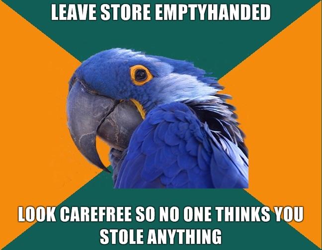 Paranoid Parrot Meme | image tagged in memes,paranoid parrot