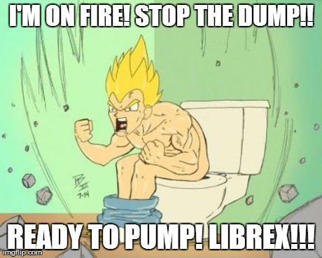 I'M ON FIRE!
STOP THE DUMP!! READY TO PUMP! LIBREX!!! | made w/ Imgflip meme maker