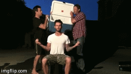 Adam Levine Ice Bucket Challenge | image tagged in gifs | made w/ Imgflip video-to-gif maker