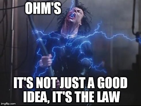 OHM'S IT'S NOT JUST A GOOD IDEA, IT'S THE LAW | image tagged in shock | made w/ Imgflip meme maker