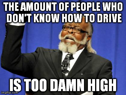 Too Damn High | THE AMOUNT OF PEOPLE WHO DON'T KNOW HOW TO DRIVE IS TOO DAMN HIGH | image tagged in memes,too damn high | made w/ Imgflip meme maker