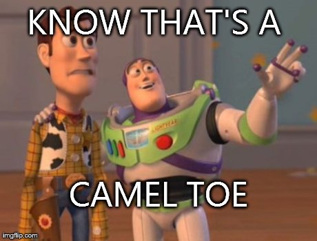 X, X Everywhere | KNOW THAT'S A  CAMEL TOE | image tagged in memes,x x everywhere | made w/ Imgflip meme maker