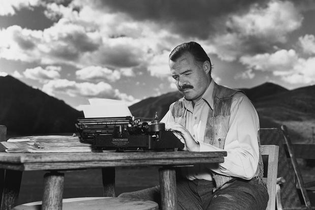 High Quality Typing Hemingway Blank Meme Template