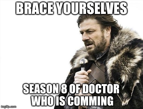 Brace Yourselves X is Coming | BRACE YOURSELVES SEASON 8 OF DOCTOR WHO IS COMMING | image tagged in memes,brace yourselves x is coming | made w/ Imgflip meme maker
