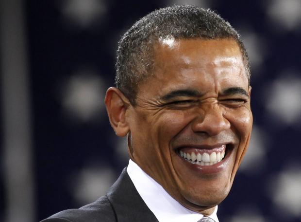 obama Laughing riendo Blank Meme Template