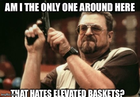 Am I The Only One Around Here Meme | AM I THE ONLY ONE AROUND HERE THAT HATES ELEVATED BASKETS? | image tagged in memes,am i the only one around here,discgolf | made w/ Imgflip meme maker