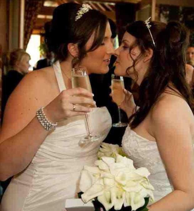 High Quality lesbian wedding Blank Meme Template