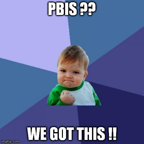 Success Kid Meme | PBIS ?? WE GOT THIS !! | image tagged in memes,success kid | made w/ Imgflip meme maker