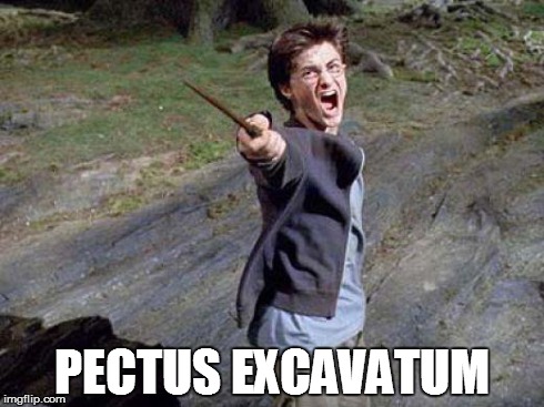 Harry Potter Yelling | PECTUS EXCAVATUM | image tagged in harry potter yelling | made w/ Imgflip meme maker