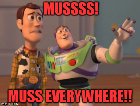 X, X Everywhere Meme | MUSSSS! MUSS EVERYWHERE!! | image tagged in memes,x x everywhere | made w/ Imgflip meme maker
