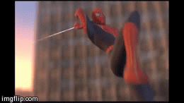 spider man swinging web - Imgflip