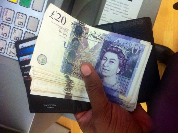 High Quality Cash Money ATM British Pound Sterling Blank Meme Template