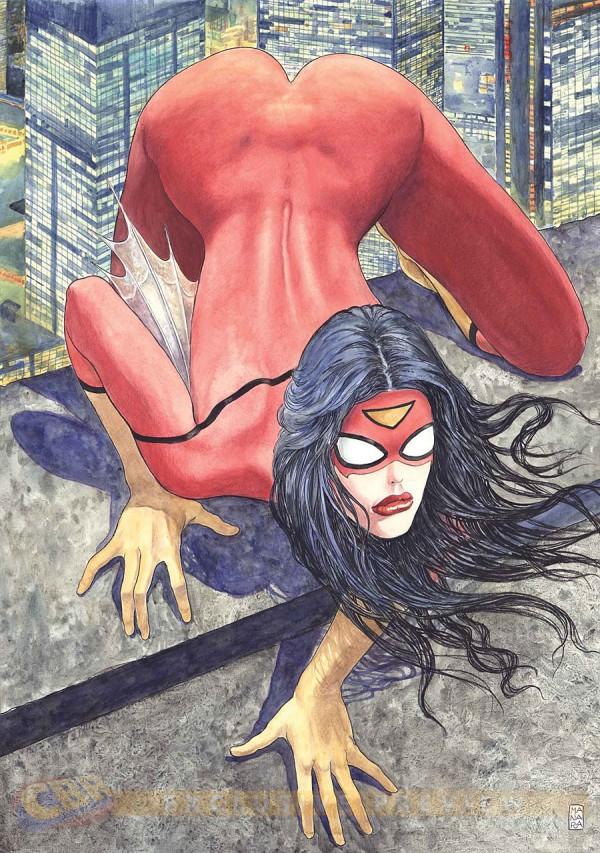 Spiderwoman Sexy Art Blank Meme Template