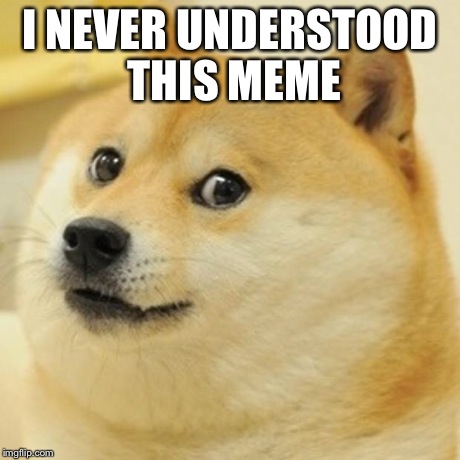 Doge | I NEVER UNDERSTOOD THIS MEME | image tagged in memes,doge | made w/ Imgflip meme maker