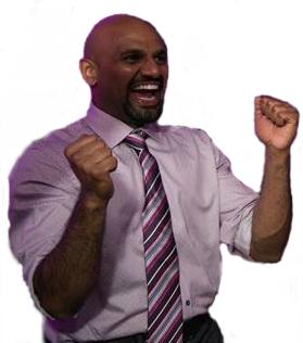 Excited Brown Business Guy Blank Meme Template