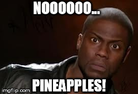 Kevin Hart | NOOOOOO... PINEAPPLES! | image tagged in memes,kevin hart the hell | made w/ Imgflip meme maker