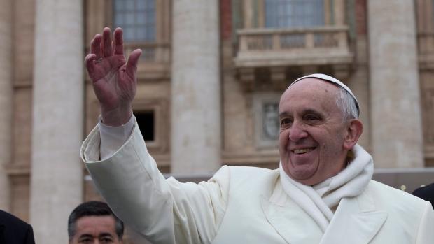 Pope waves Blank Meme Template
