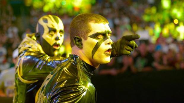 Goldust and Stardust Shocked Pointing Blank Meme Template