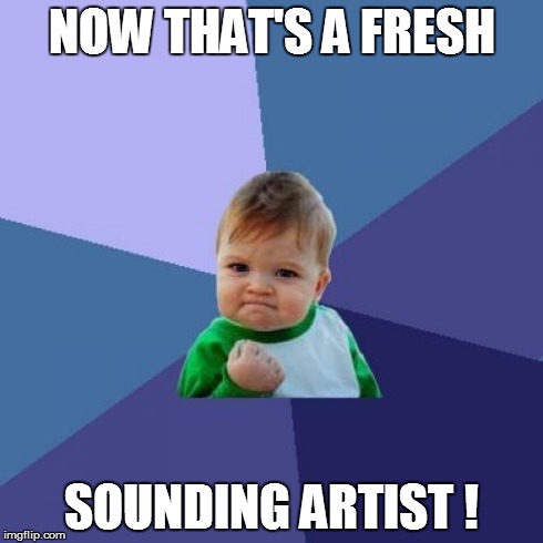 Success Kid | NOW THAT'S A FRESH SOUNDING ARTIST ! | image tagged in memes,success kid | made w/ Imgflip meme maker