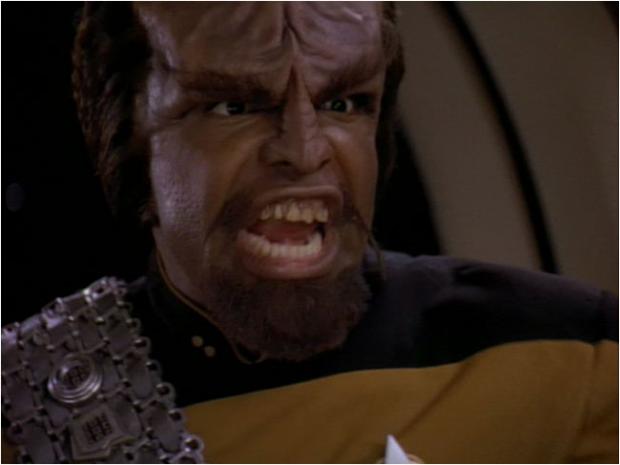 High Quality Worf Yelling Blank Meme Template