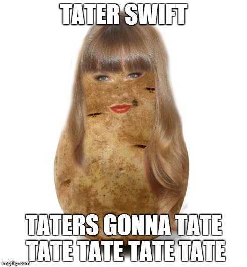TATER SWIFT TATERS GONNA TATE TATE TATE TATE TATE | made w/ Imgflip meme maker