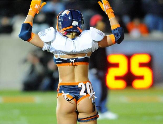 High Quality lingerie football touchdown Blank Meme Template