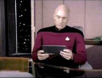 High Quality picard reading Blank Meme Template