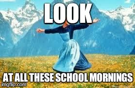 Look At All These | LOOK AT ALL THESE SCHOOL MORNINGS | image tagged in memes,look at all these | made w/ Imgflip meme maker