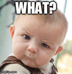 Skeptical Baby Meme | WHAT? | image tagged in memes,skeptical baby | made w/ Imgflip meme maker