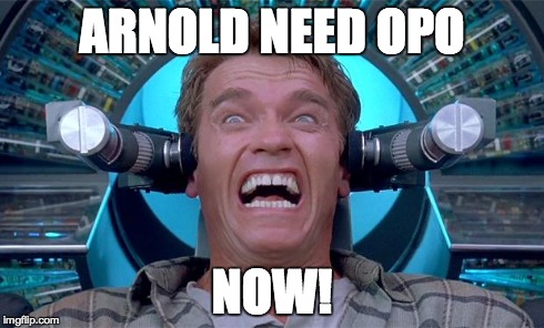 Arnold | ARNOLD NEED OPO NOW! | image tagged in arnold | made w/ Imgflip meme maker