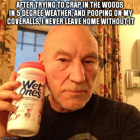 the facepalm secret | AFTER TRYING TO CRAP IN THE WOODS IN 5 DEGREE WEATHER, AND POOPING ON MY COVERALLS, I NEVER LEAVE HOME WITHOUT IT | image tagged in the facepalm secret | made w/ Imgflip meme maker