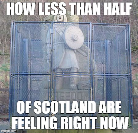 HOW LESS THAN HALF OF SCOTLAND ARE FEELING RIGHT NOW | made w/ Imgflip meme maker
