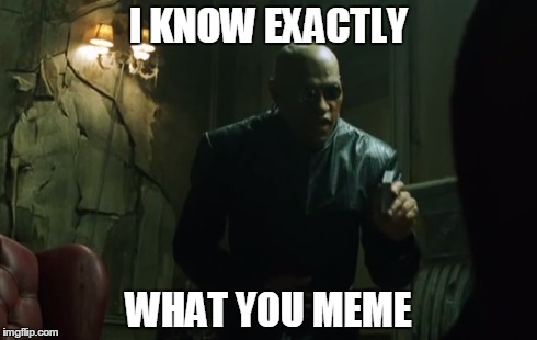 Morpheus - I know exactly what you meme | I KNOW EXACTLY WHAT YOU MEME | image tagged in matrix morpheus,rabbit hole,meme | made w/ Imgflip meme maker