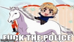F--- THE POLICE! | image tagged in gifs,anime | made w/ Imgflip video-to-gif maker