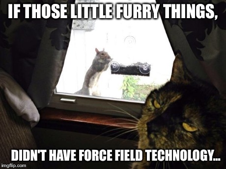 IF THOSE LITTLE FURRY THINGS, DIDN'T HAVE FORCE FIELD TECHNOLOGY... | image tagged in nuts | made w/ Imgflip meme maker
